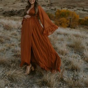Showpo maxi rust dress